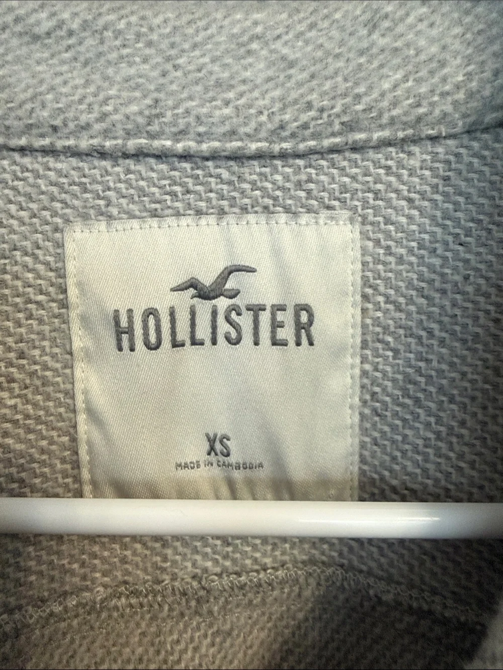 Men’s XS Hollister Light Gray Button Down Shirt